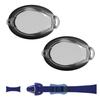SWANS Prescription Lenses Special Parts Set Assembly Type Swimming Goggles Fitness Type Smoke x Navy (2 pieces) + FCL45PAF-SMK-PS45-NAV (5.0)
