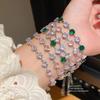 Elegant Heartshaped Zircon Silver Bracelet For Women With Luxury Style And Versatile Gift Use