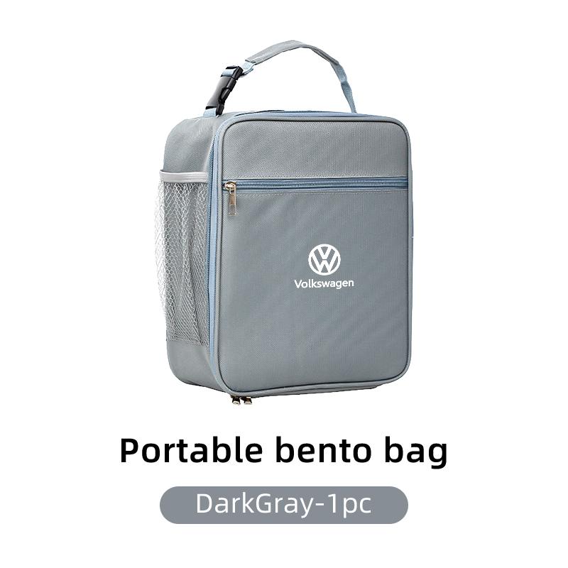 W146Car Insulated Lunch Bag Ice Pack Food Container Food Picnic Bags For Volkswagen VW Passat Golf Tiguan Scirocco Jetta T-ROC