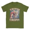 Мужские футболки TRIPPI TROPPI Итальянский мем про мозговую гниль Хлопковая одежда Повседневная футболка с коротким рукавом и круглым вырезом