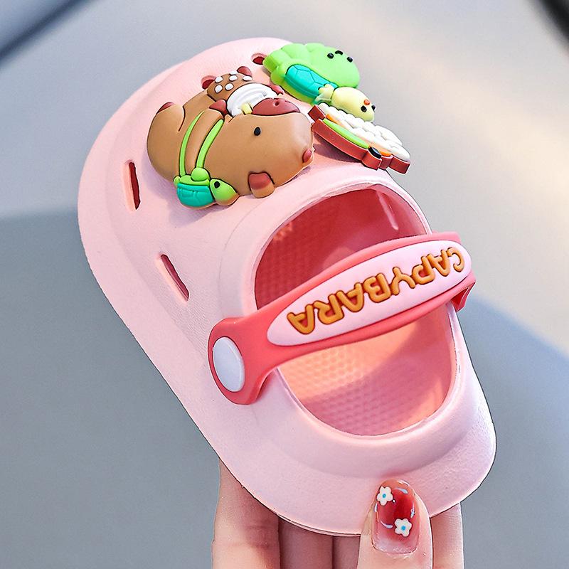 Тапочки Baotou Cave для детей, нескользящие, с мягкой подошвой, для мальчиков и девочек, детские сандалии, летние тапочки