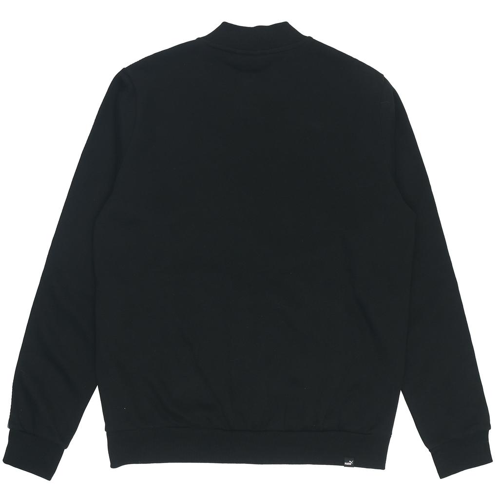 Puma Logo Print Gold Foil Trimming Fleece-Lined Warm-Up Jacket Men Jacket Black 582307-01