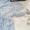 White Woven Floral Lace Hair Scarf Wraps Women Retro Sweet Retro Lace Hair Accessories Breathable Hair Band