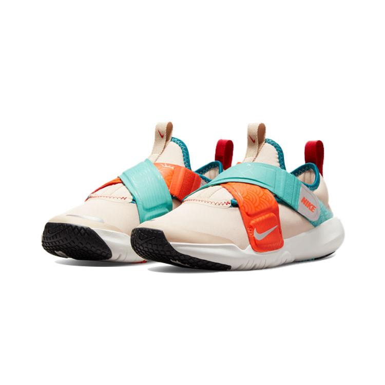 Nike Flex Advance Устойчивые к истиранию Устойчивые к истиранию Низкие детские кроссовки для бега Бежево-оранжевые DQ4500-101