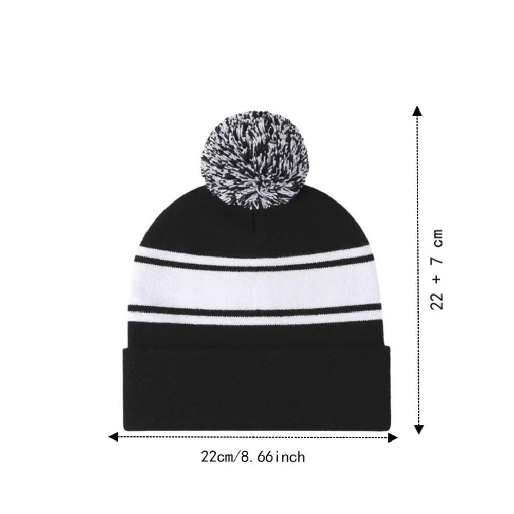 Stretchy Knitted Beanie Thick Knitted Ski Beanies Outdoor Sports Hat Autumn/Winter Activities