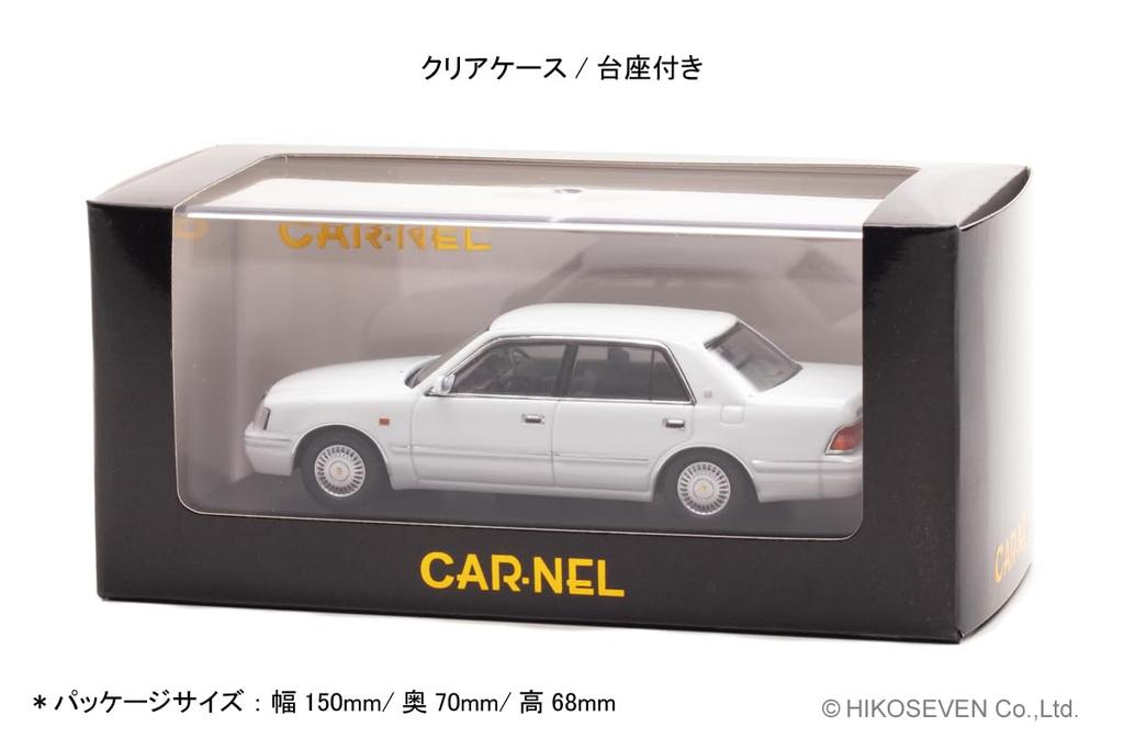 CARNEL Toyota Crown Royal Saloon G 1999 Crystal White Pearl Shine 1/43 (JZS155) (Готовая модель)