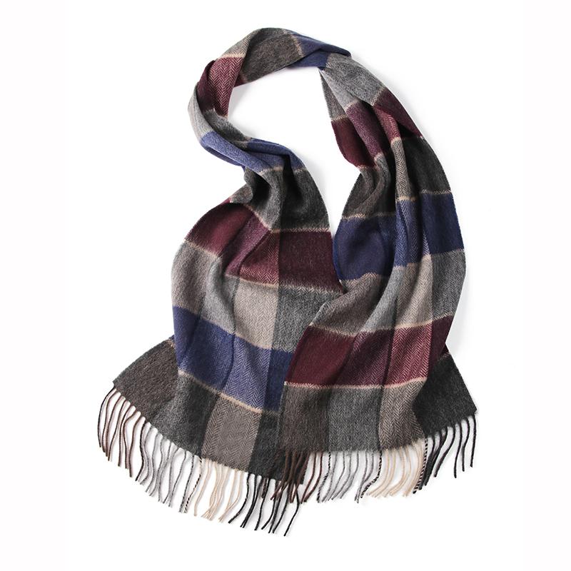 Women Scarf 100% Wool MODERN NEW SAGA Knitted Wool Scarves Plaid Shawl Autumn Winter Thick Warm Female Knit Scarf