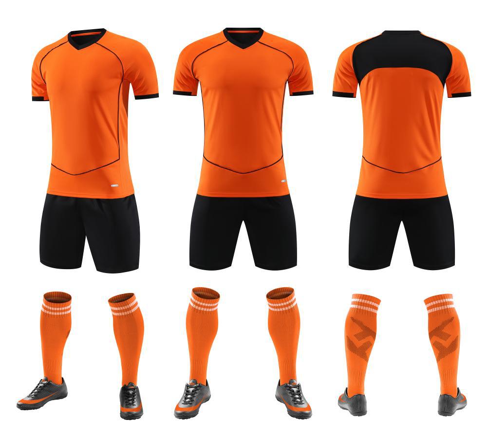 Новый футбольный комплект формы Мужская и женская Соревновательная тренировочная Спортивная командная форма Номер Сделай сам Футболка с коротким рукавом Взрослые Дети