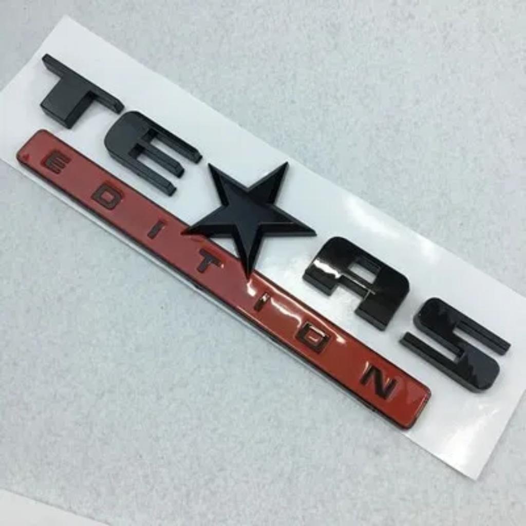 1X 3D ABS New TEXAS EDITION Rear Boot Trunk Car Auto Sticker Silver TEXAS EDITION Badge Car Side Wing Auto Car Emblem