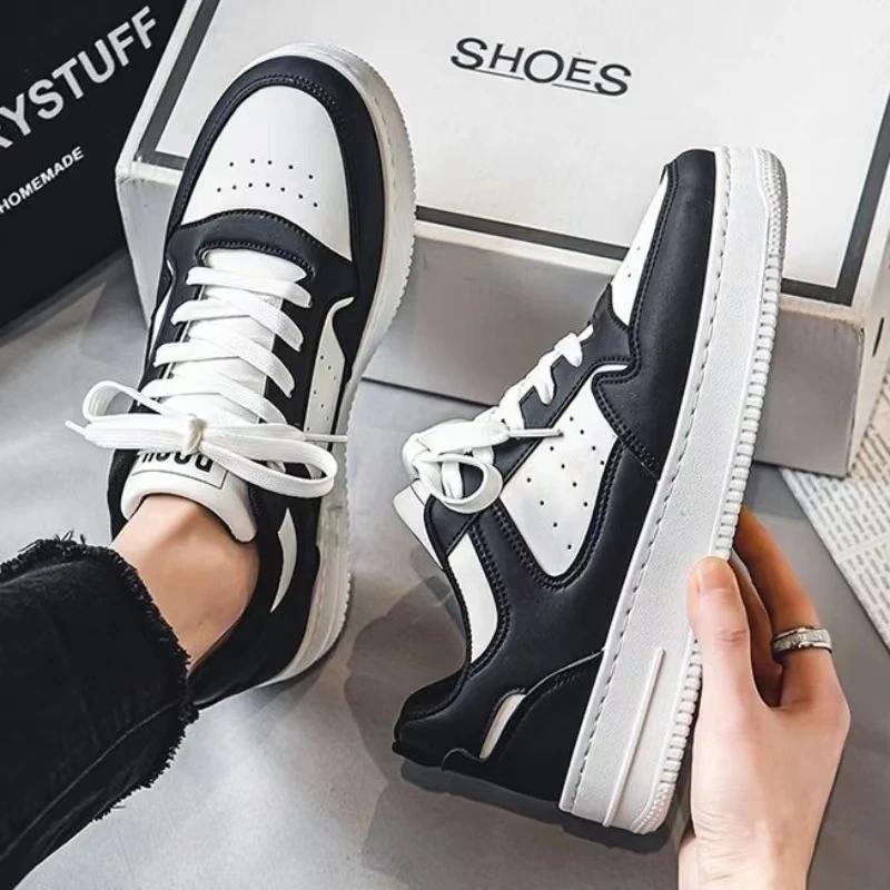 Fashion Men's Shoes Fashion White Casual Sports Shoes 2024 Summer Outdoor Comfortable Running Shoes for Men Flat Vulcanize Shoe Sneakers