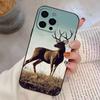 Иллюстрация Sika D-Deer Чехол для телефона для iPhone 17,16,15,14,13,12,11 Plus,Pro Max,XS,Мягкий силиконовый черный чехол