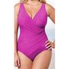 New Bikini Wave Point Solid Color Sexy One Piece Swimming Suit for Women Push Up Multicolor Casual Beachwear Plus Size Swimsuit
