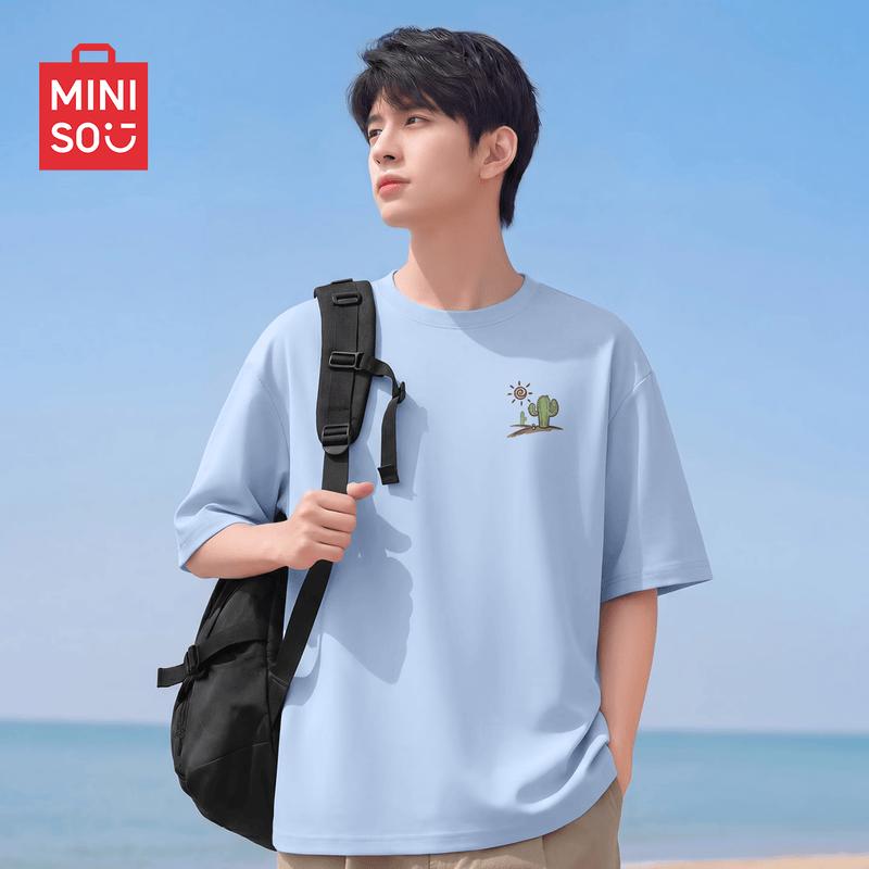 MINISO Мужская футболка с коротким рукавом из ледяного шелка