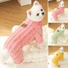 Dog Pajamas Plush Turtleneck Dog Sweater with D-ring Winter Warm Clothes Puppy Onesies for Boy Girl Small Medium Dogs