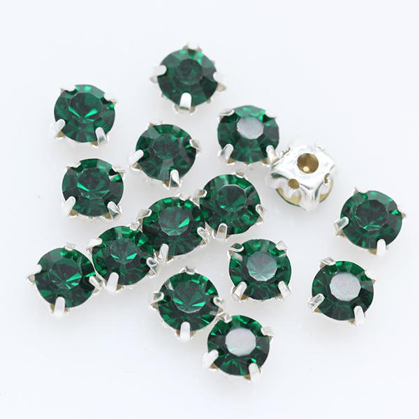 40 цветов 4 мм 100 шт./упак. стеклянные круглые пришивные стразы с серебряными когтями для украшений, свадебных платьев, одежды, поделок, отделки