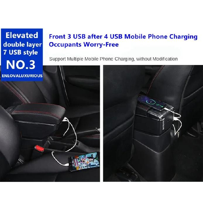 For Hyundai SOLARIS Armrest For Hyundai Accent RB Solaris Verna 2011-2016 Car Armrest Box Interior Storage Box Car Accessories