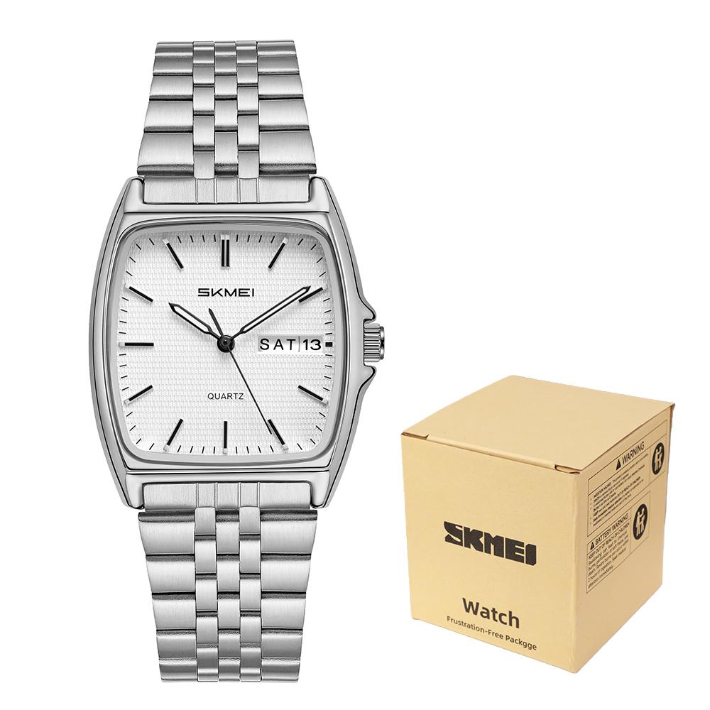 SKMEI 2628 Fashion Quartz Watches Business Men Women Wristwatch 30M Waterproof Luxury Clock Unisex Date Aluminium Alloy Case