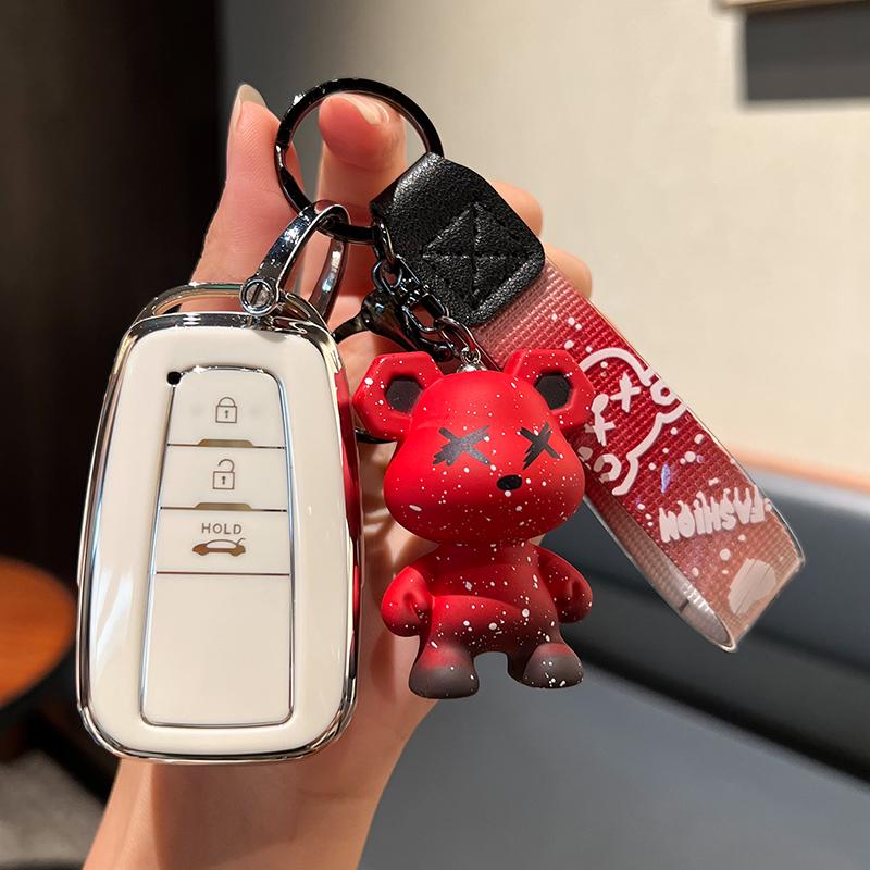 Чехол для ключа для Toyota: Подходит для Corolla, Camry, Levin, Avalon, Highlander, RAV4 и CHR - Женская сумка-ракушка с пряжкой