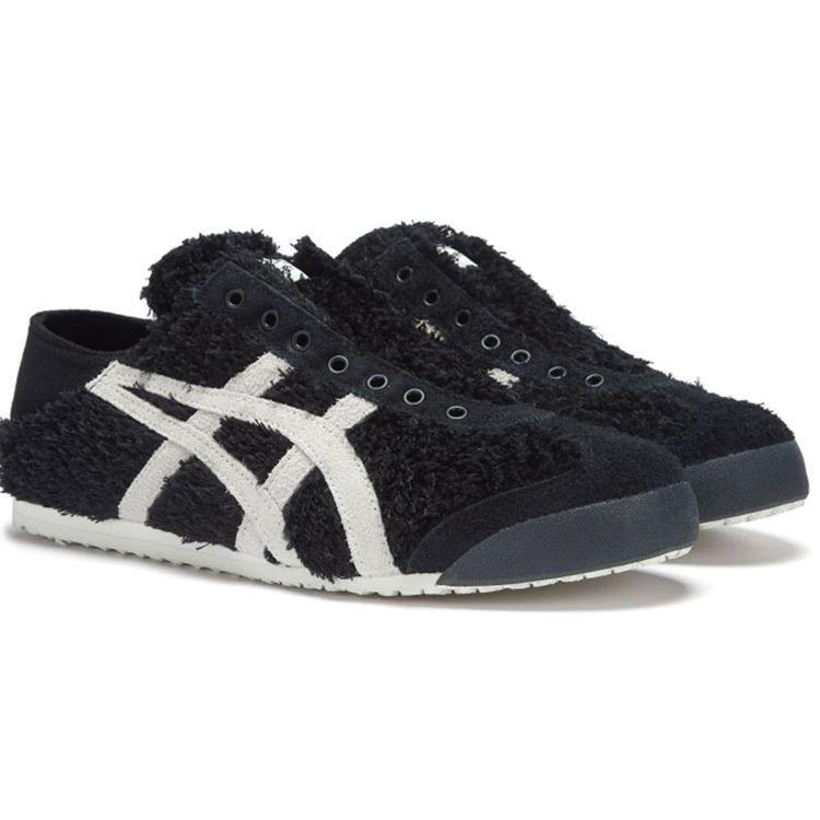 ONITSUKA TIGER Mexico 66 Ткань Удобные Универсальные Амортизирующие Нескользящие Износостойкие Низкие Повседневные Кроссовки Унисекс Черный 1183A761-002