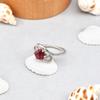 Natural Red Pink Tourmaline Gemstone 925 Sterling Silver Ring Size 5.75 US Gift
