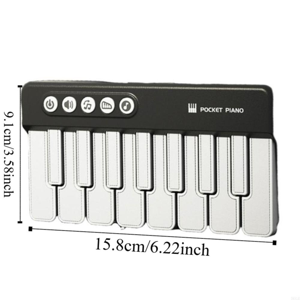 Portable Design Learning Piano Keyboard 7 Colors LED Musical Instrument Toy  Birthday Gift