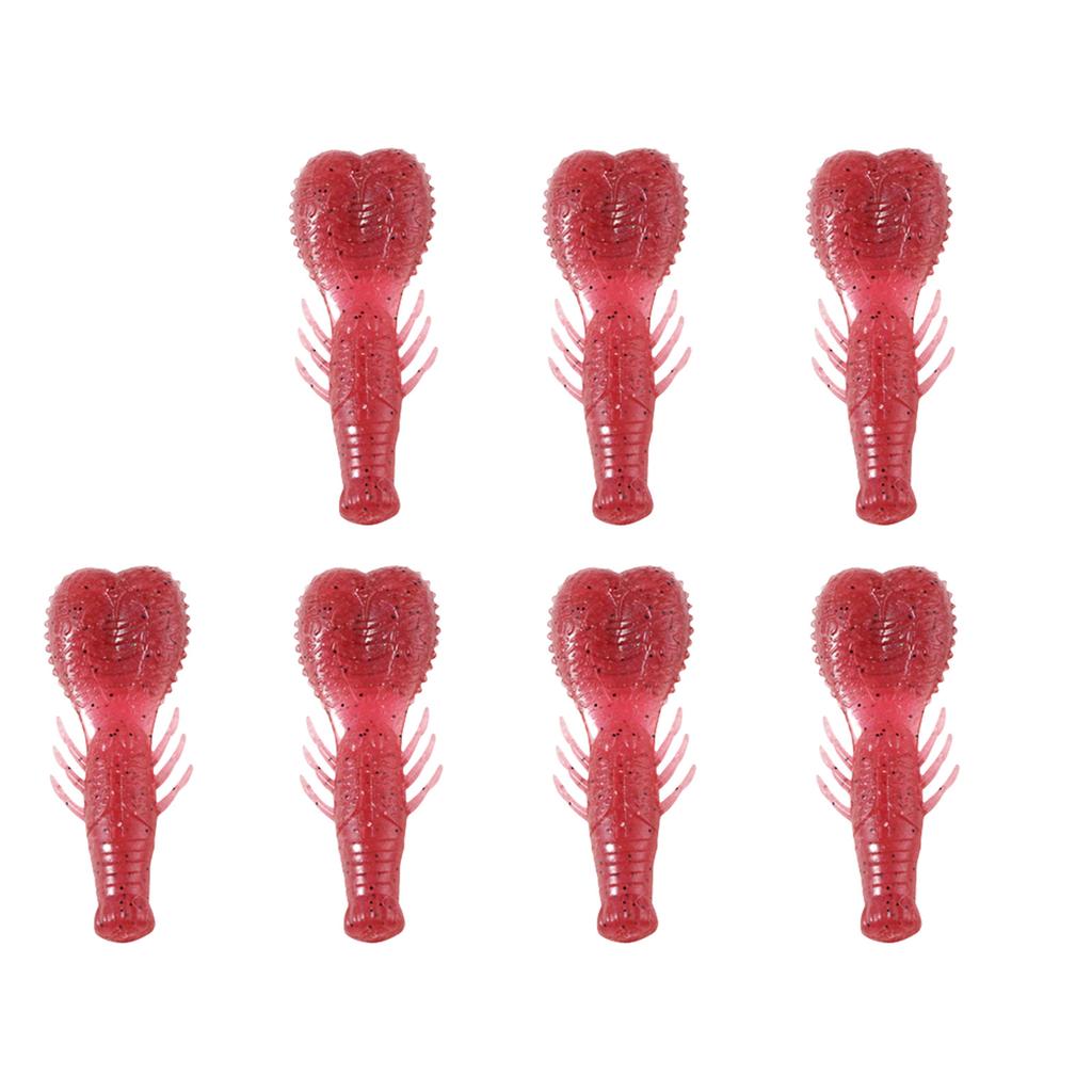 7pcs Artificial Swimbait 6.2cm Fishing Baits Lure 6.7g Soft Bait Fishing Tackle Accessories Crawfish Lure for Bass Trout
