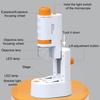 Детский микроскоп с LED-подсветкой 60-120X Биологический микроскоп для малышей Портативный ручной мини-микроскоп Образовательный микроскоп для научных экспериментов