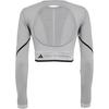 Adidas Женские укороченные топы для фитнеса в полоску с длинными рукавами X Stella McCartney, серые HR4511