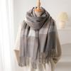 Winter Scarf Women Classic Lattice Pashmina Scarf Soft Female Cashmere Scarves Shawls Warm Neckerchief Scarves Bufanda Tassel