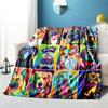 Cute Cartoon Puppy Blanket - Lightweight Flannel Throw for Sofa and Bed ,Digital Printed Blanket with Soft & Worm Flannel Fabric