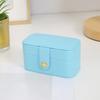 Jewelry Box Portable and Compact Business Travel Storage Box Exquisite Travel Double Layer Desktop Jewelry Box