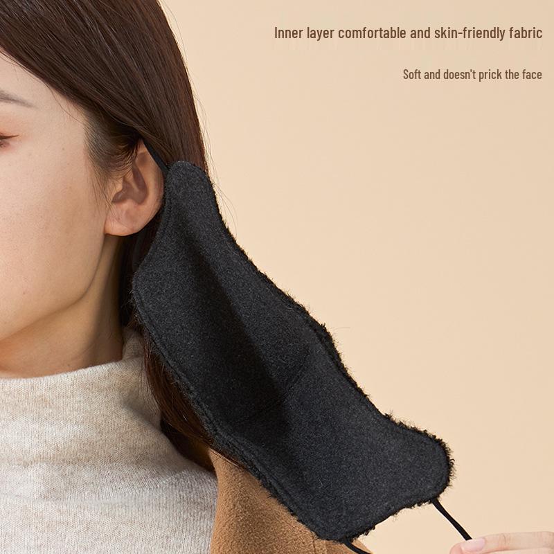 Luxury 3D Plush Mask: Warm, Windproof, and Fashionable Women's Outdoor Face Covering for Autumn and Winter