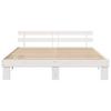 Bed Frame with Headboard White 180 x 200 cm Solid Pine Wood