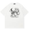 Streetwear Dragon Graphic T-Shirt Cotton Unisex Tops Tees Summer Short Sleeves T Shirt