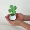 1 шт. вязаное растение в горшке в стиле Ins Garden Finished Clover Four Leaf ручная работа имитация цветка украшение стола украшение для дома