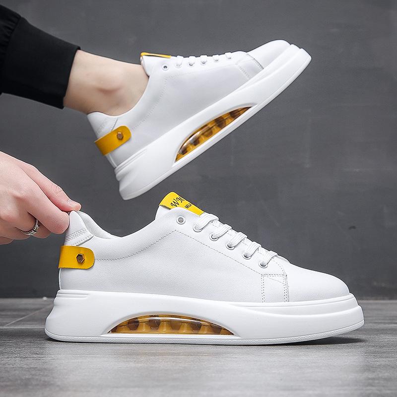 Мужская повседневная низкая корейская версия мужской обуви, белые туфли, на платформе, новые туфли для серфинга, модные, дышащие и универсальные, внутренняя высота увеличена