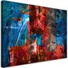 Canvas Print Red Abstract Hand Painted