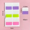 Color Index Label Stickers for Books Notebook Page Mark Label Solid Color Sticky Note Pad Stationery Journal Supplies