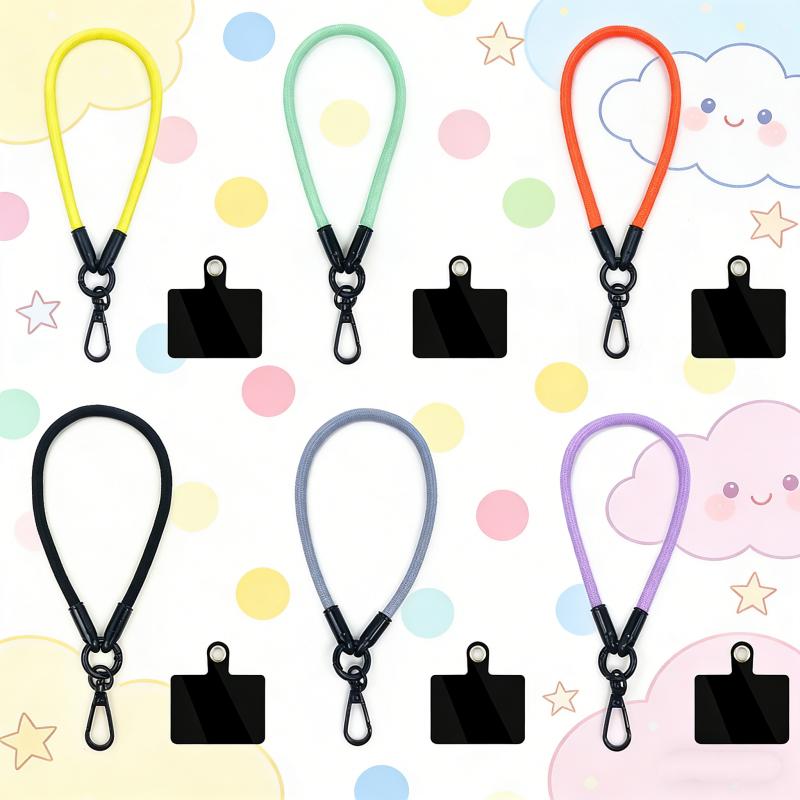 Cell Phone Case Lanyard Wrist Hand Strap Cord with Card to Hang the Mobile Phone Rope Smartphone Chain Key Strap for iPhone