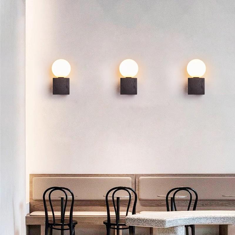 Настенный светильник Ваби-Саби в стиле середины века кремового цвета для спальни или гостиной