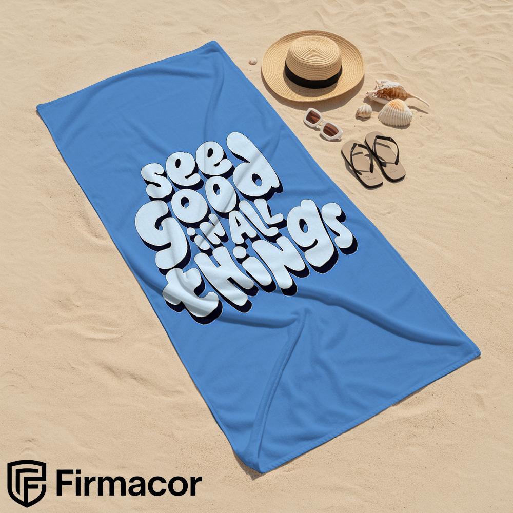 Полотенце из микрофибры для пляжа Good Vibes, быстросохнущее, без песка, большого размера, мягкое, впитывающее, для бассейна, путешествий, спортзала