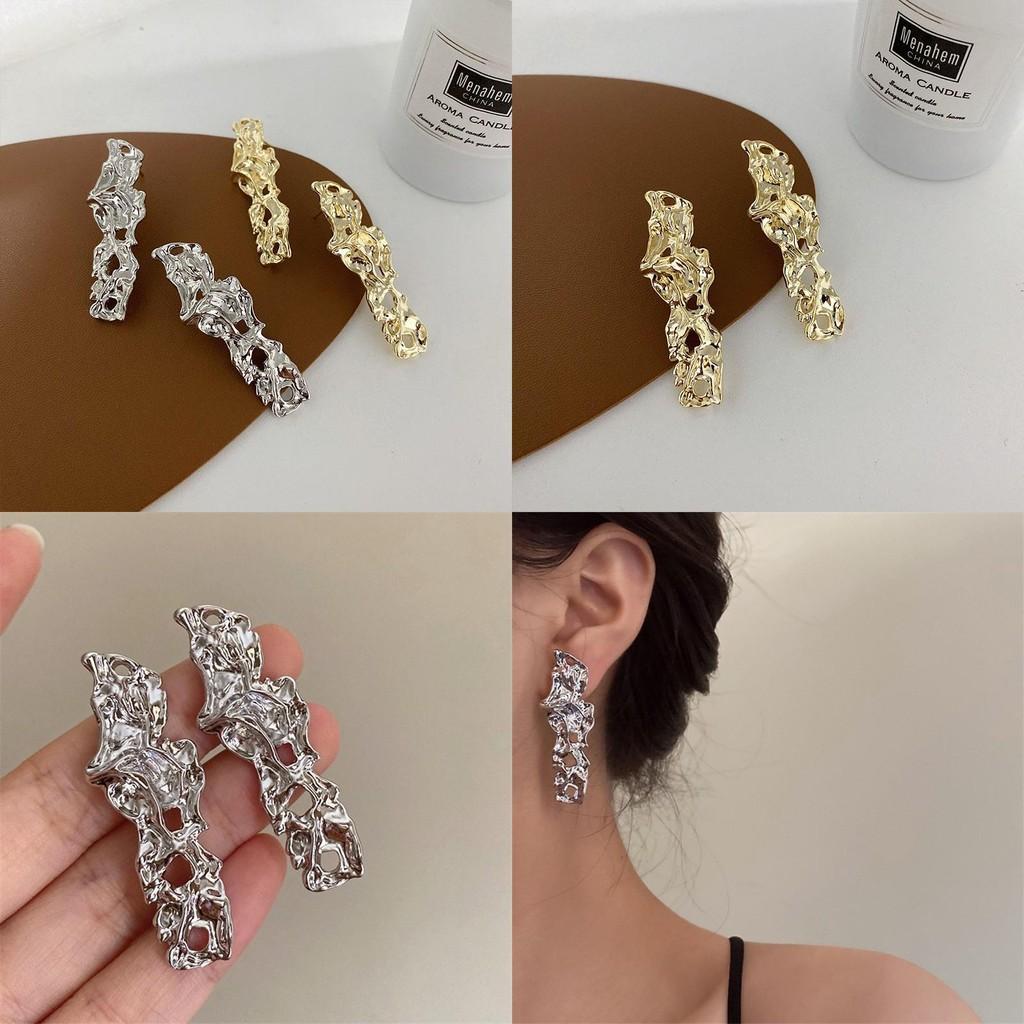Elegant Irregular Geometric Alloy Earrings For Women Trendy Summer Fashion