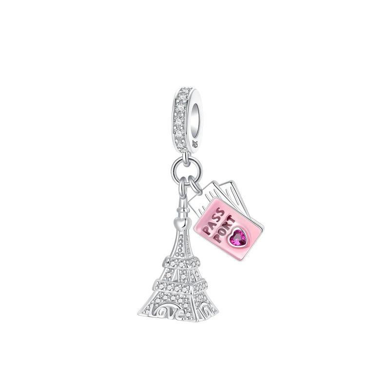 Снова в школу Медные шармы Сумка Наушники Кубик Рубика Часы Игровая консоль Бусина Подвеска Подходит для браслета Ожерелье Ювелирные изделия