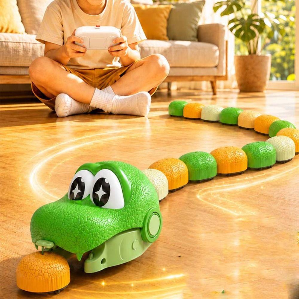 Magnetic RC Snake Car Toy Rechargeable Greedy Snake Car Remote Control Car Tabletop Game