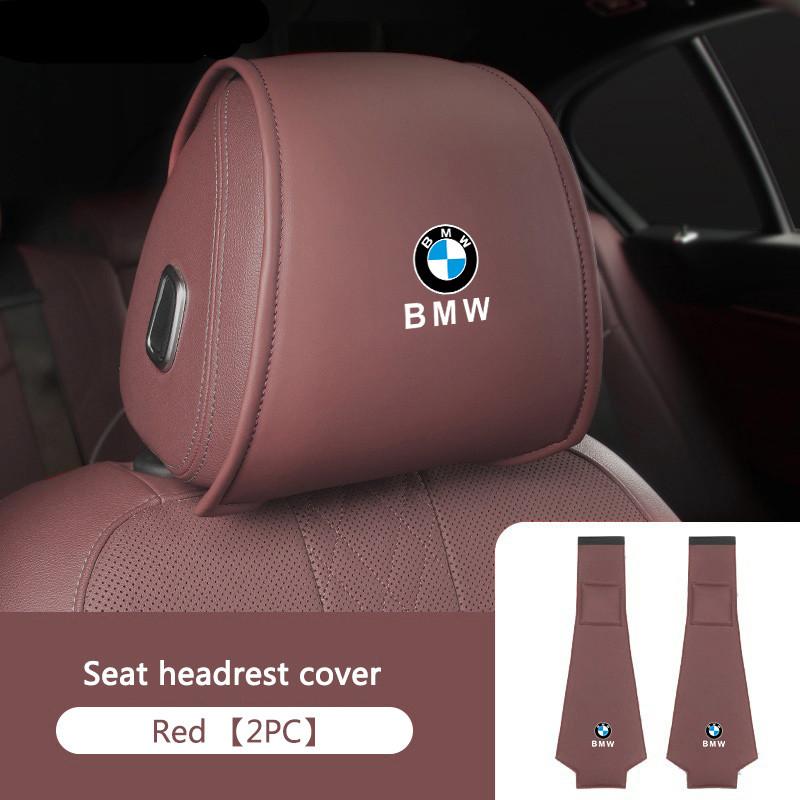 Car Seat Headrest Protective Leather y64 Pillow Cover For BMW X1 X2 X3 X5 X4 X6 X7 G30 G20 G32 G11 G12 F40 F30 F20 F10 F34 Sticker