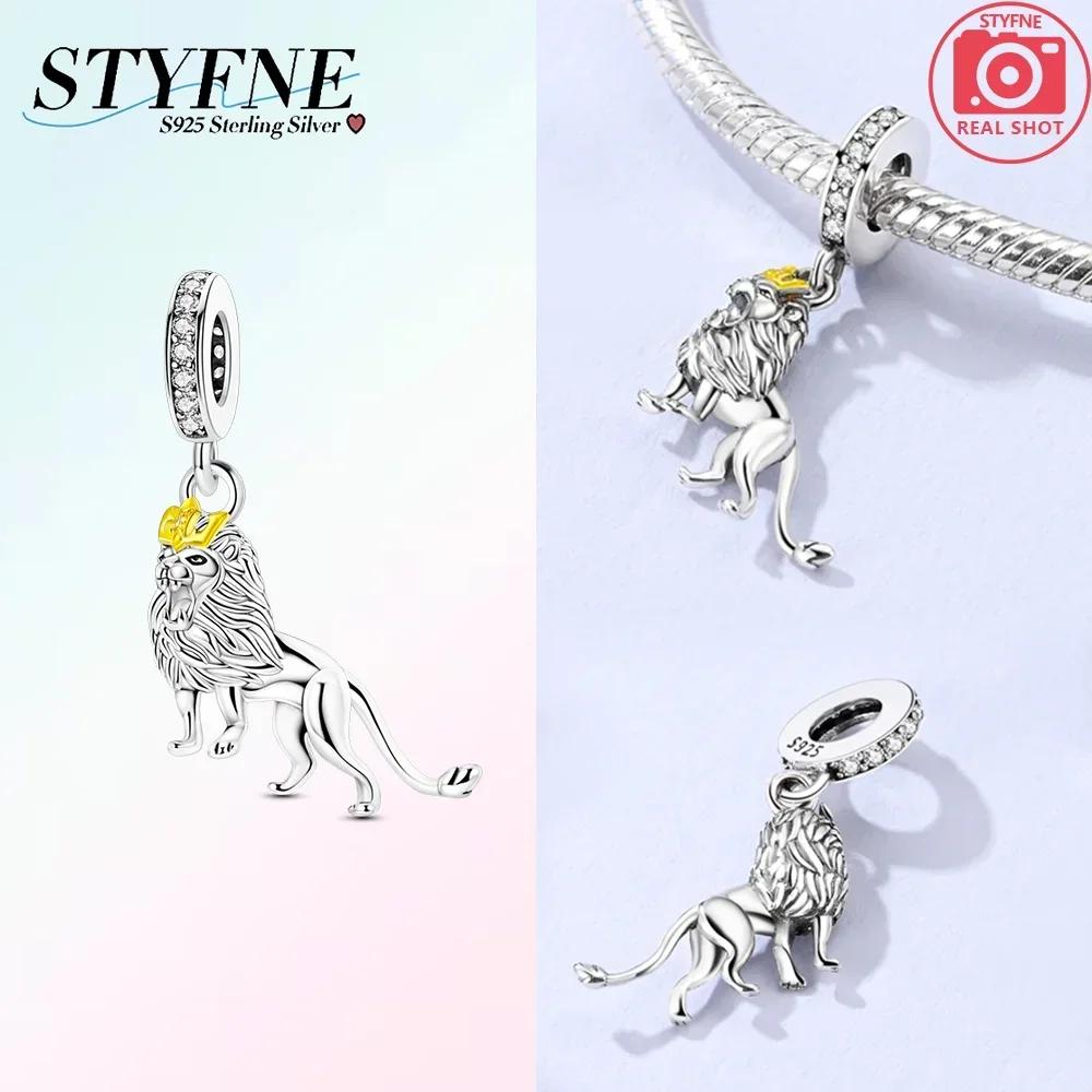 Exquisite Copper Monkey Holds Red Heart Bracelet Cute Lion Charms Fit Women Fine Jewelry Party Beads Diy Gifts