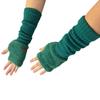 Y2K Fingerless Gloves for Women Fashion Knitting Arm Sleeves Decorative Gloves for Teens Girl Casual Plush Hand Gloves