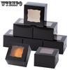 20pcs Black Gift Boxes with Clear Window Small Treat Boxes Paper Gift Packing Box for For Birthday Parties Wedding Holiday Celebrations New Year