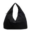 Casual Solid Color Canvas Tote Bag For Women With Large Capacity And Fashionable Stitching For Daily Use