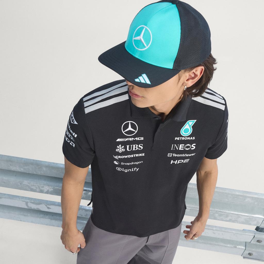 ADIDAS Mercedes-Amg F1 Team Engineer Polo Shirt - Black / Ke5523